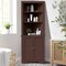 Free Standing Tall Bathroom Corner Storage Cabinet with 3 Shelves